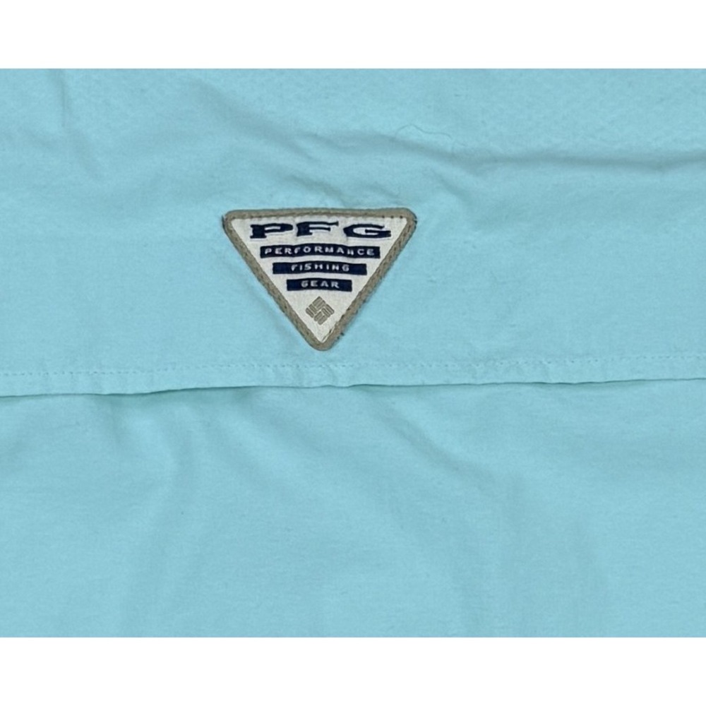 Columbia PFG Omni-Shade Men's XXL Long Sleeve Green Fishing Vented Shirt Pockets - Picture 8 of 9